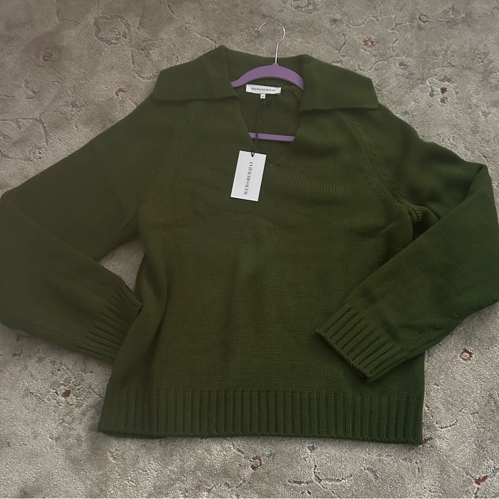 WeWoreWhat Collar V Neck Sweater - Picture 5 of 7